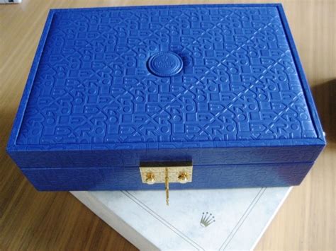 GENUINE ROLEX WATCH JEWELRY BOX IN BLUE 51.00.02